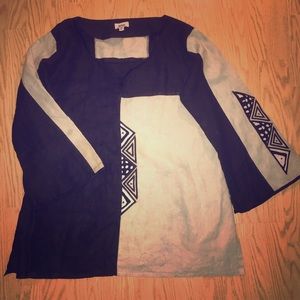 💥Vintage Authentic African Outfit, 100% Linen